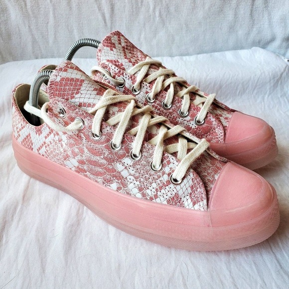 Converse Golf Wang x Chuck Taylor 70 Low Ox Pink Python Sneakers Men's Size 8.5 - Picture 2 of 10
